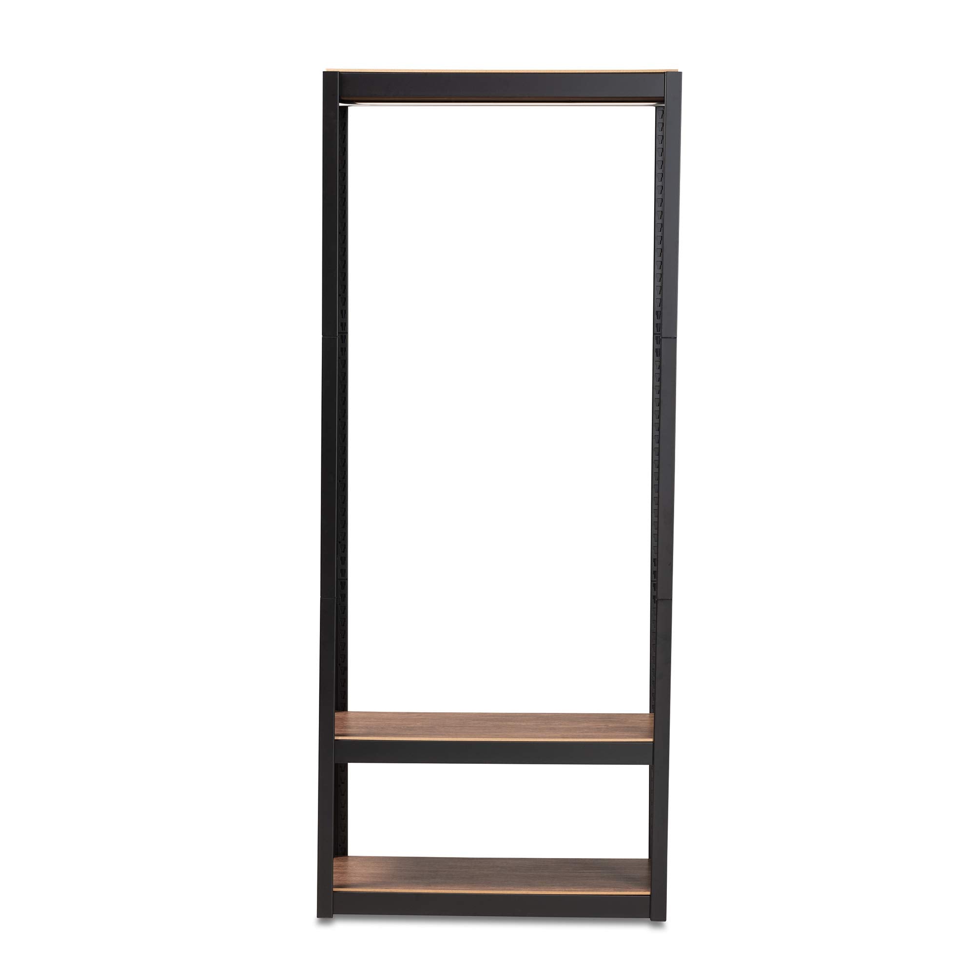 Baxton Studio Closet Storage Organizer, Black/Brown
